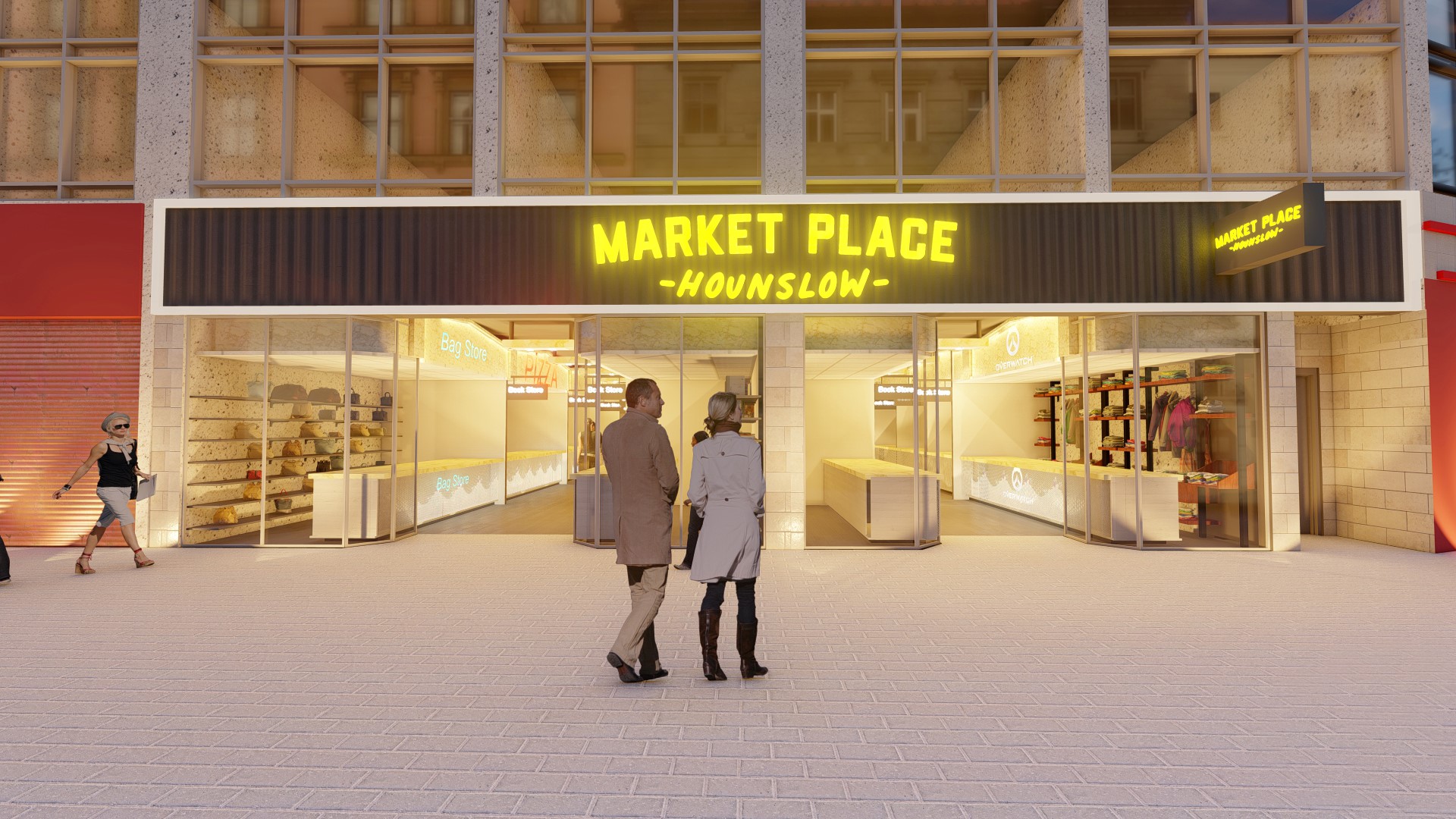 Hounslow Mall İnterior Design 3D Render Visualisation UK