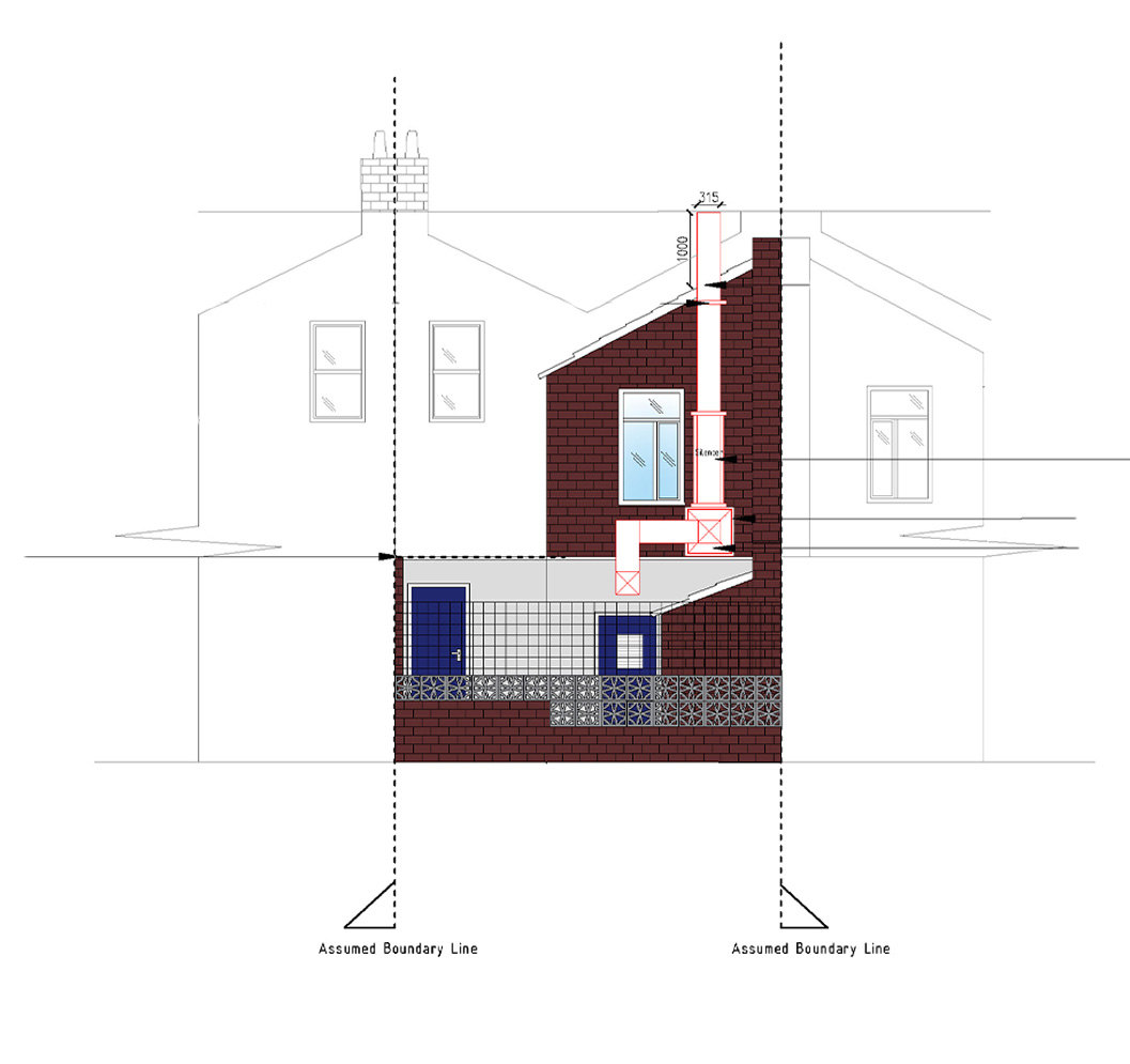357 Roman Road, London, E3 5QR, United Kingdom, Extraction System Planning Application Main Drawing