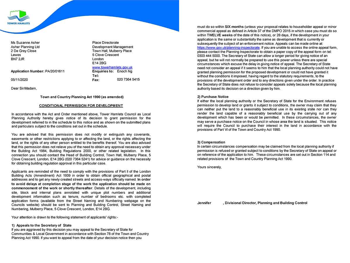 203 Mile End Road, London, United Kingdom, E1 4AA, Extraction System Planning Application Decision Notice - Tower Hamlets Council