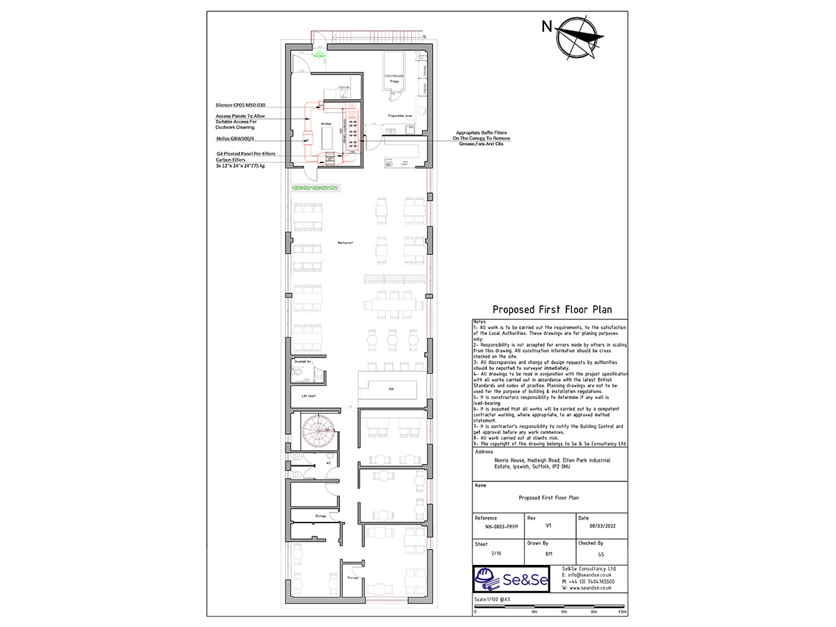 Norris House, Hadleigh Road, Elton Park Industrial Estate, Ipswich, Suffolk, IP2 0HU, United Kingdom, Extraction System Planning Application, Proposed First Floor Plan