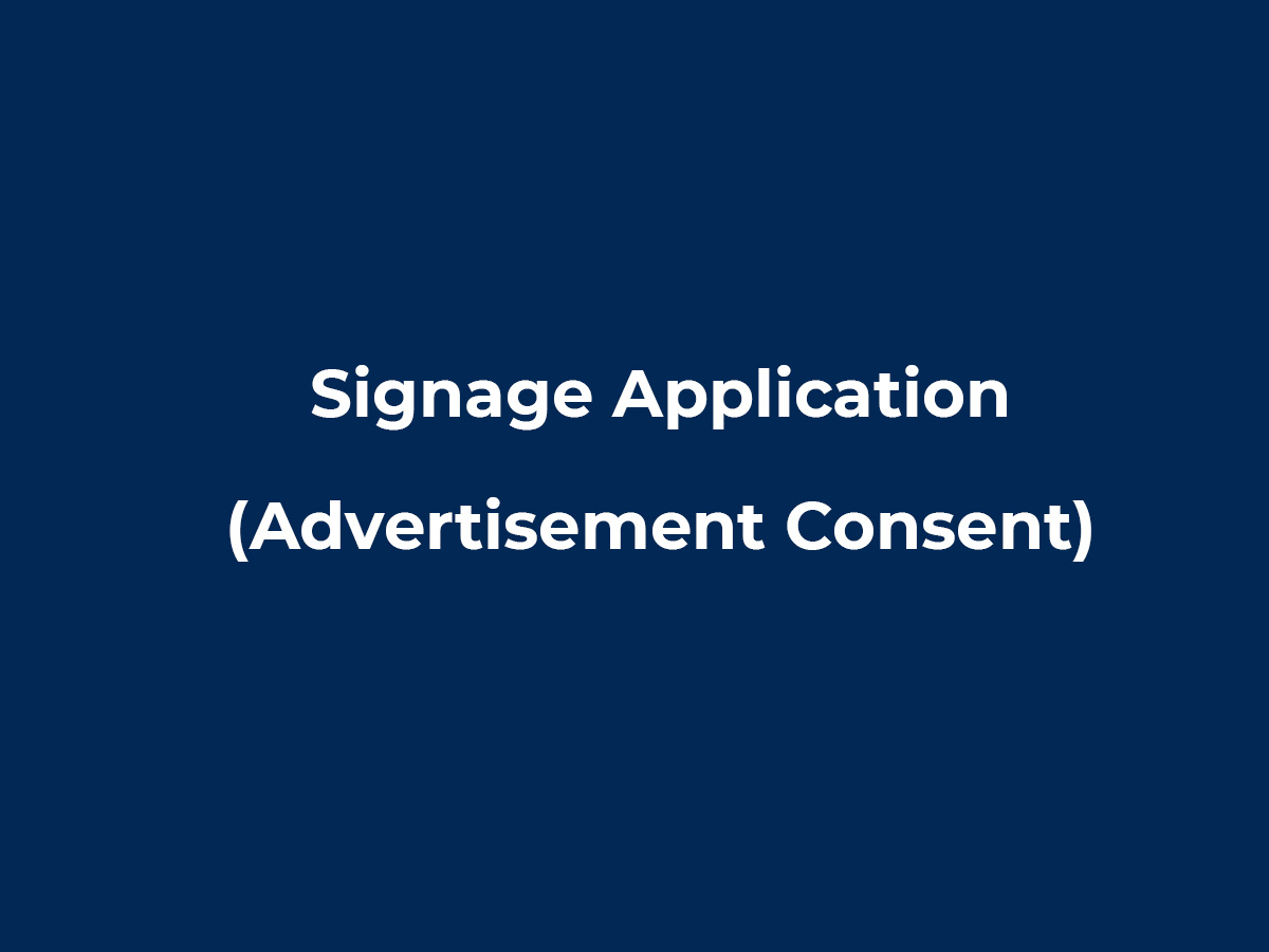 Signage Application - Advertisement Consent Banner