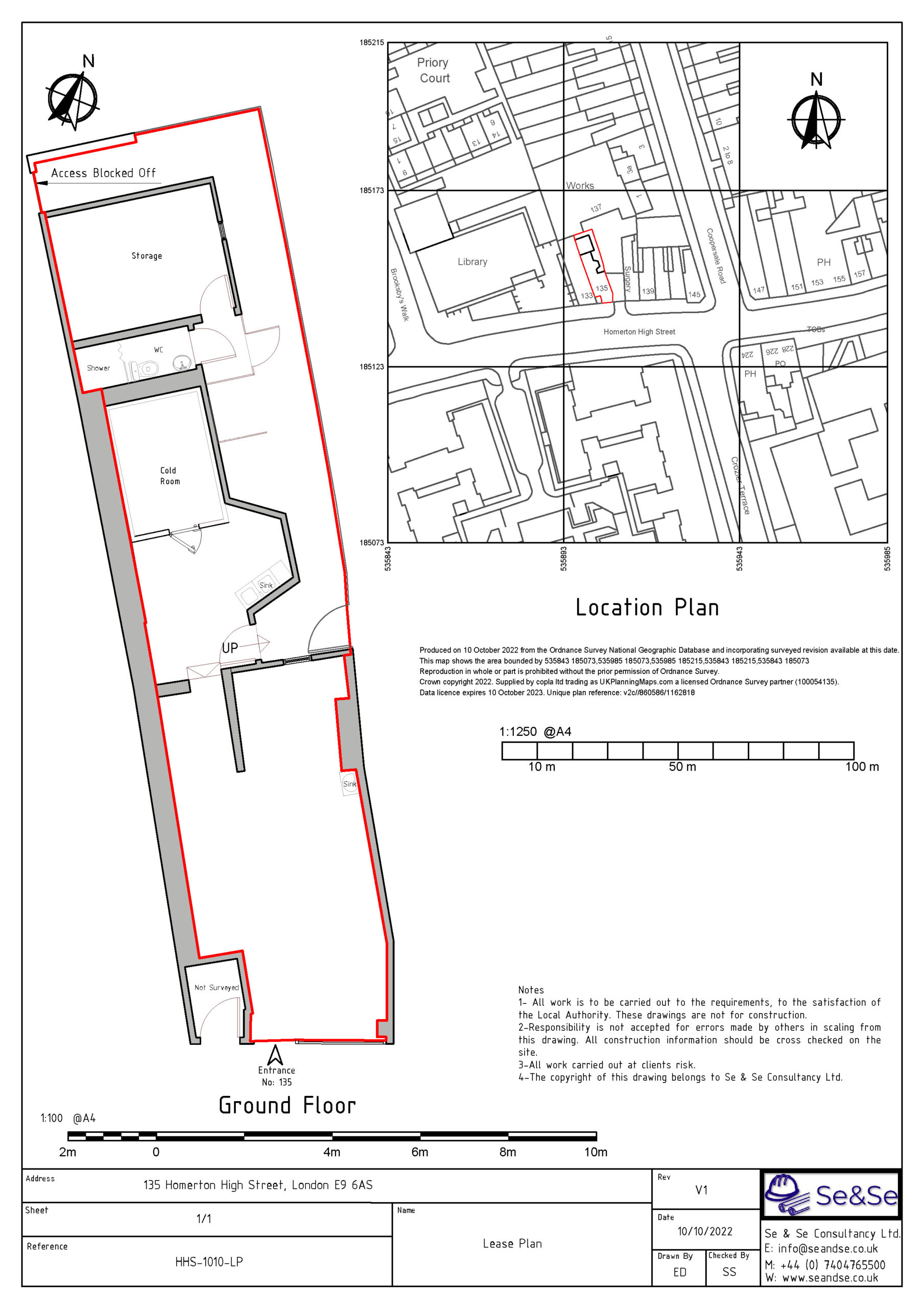 135 Homerton High Street, London, E9 6AS Lease Plan