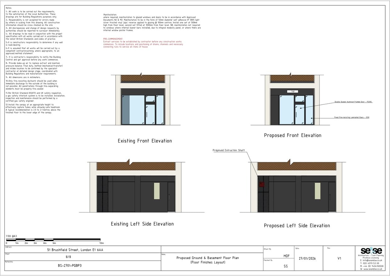 51 Brushfield Street - Building Regulation Drawings